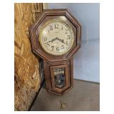 Vintage Verichron Chime Wall Clock w/ Key