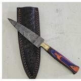Damascus Knife & Sheath