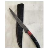 Damascus Knife & Sheath
