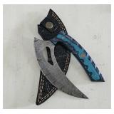 Damascus Ulu & Sheath
