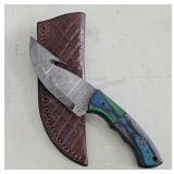 Damascus Knife & Sheath