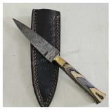 Damascus Knife & Sheath