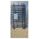 4 Panel Pack--Black Galvanized Steel Fencing