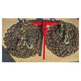 1- 5400lb Ratchet Binder/ 2- 5/16" G70 Chains