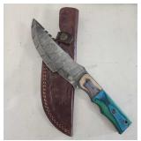 Damascus Knife & Sheath