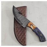 Damascus Knife & Sheath