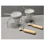 2-  Colanders w/ Stands
