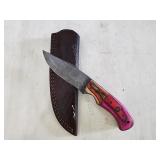 Damascus Knife & Sheath