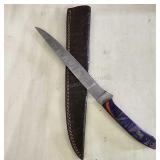Damascus Knife & Sheath