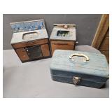 Vintage Toy Kitchen Appliances & Tackle Box