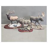 2 - Elk Statues & 1 - Moose Statue