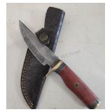 Damascus Knife & Sheath