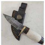 Damascus Knife & Sheath