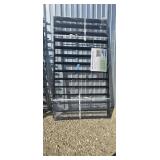 5 Panels-- Black Galvanized Steel Fencing