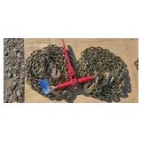 1-9200 lb Ratchet Binder/ 2- Chains