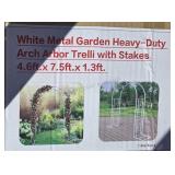 White Metal Garden Heavy Duty Arch