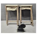 Canvas & Oak Camp Stools/ Miracle Fire Maker