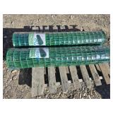 2 Rolls-- Green Vinyl Coated Lawn Fence
