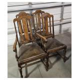 4- Oak Chairs