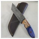 Damascus Knife & Sheath