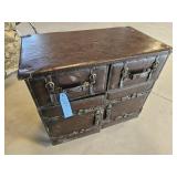 Leather Chest with Drawers