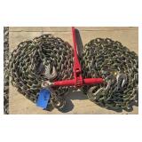 1-9200 lb Ratchet Binder/ 2- Chains