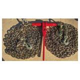 1- 5400lb Ratchet Binder/ 2- 5/16" G70 Chains