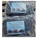 2--Black Outdoor Patio Fabric Screens