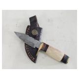 Damascus Knife & Sheath