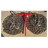 1- 5400lb Ratchet Binder/ 2- 5/16" G70 Chains