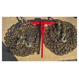 1- 5400lb Ratchet Binder/ 2- 5/16" G70 Chains