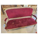 Hand Crafted Wood Frame Loveseat