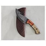 Damascus Knife & Sheath