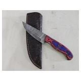 Damascus Knife & Sheath