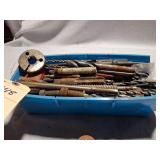 TRAY LOT MISC. BITS AND TAPS. & ALLEN WRENCHES
