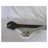 2-Snap-on Adjustable Wrenches, 10 in. and 15 inch
