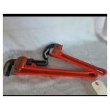 2-Ridgid Pipe Wrench 12 in and 18 in