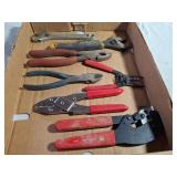 Tray lot MISC. pliers and tools