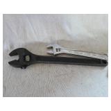 2-Snap-on Adjustable Wrenches, 10 and 15 in.