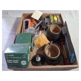 Tray lot of MISC. Sanding and staples