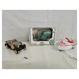 Boat-Agway Bank-Covertible Car 3-Pieces