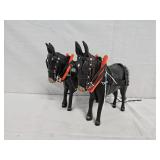 2- Black Mules w/Harnesses, Custom Made by Tom...