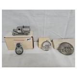 Pewter Car, Plaques and Buckles of Case Tractors