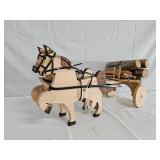 Custom 2 Horse Hitch pulling Log Cart