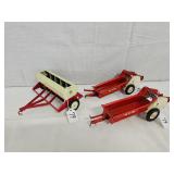 3-Implements, 2-Tru-Scale Spreaders, IH Seeder...