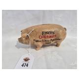 Cast Iron Fincks Pig Penny Bank
