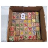Box of Childs Wooden Blocks