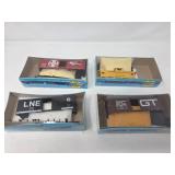 4 HO Scale Athearn Rolling Stock Model Kits