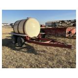 750 Gallon Water Tank on Tandem-Axle Trailer