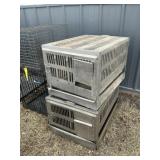 2 Aluminum Pet Kennels